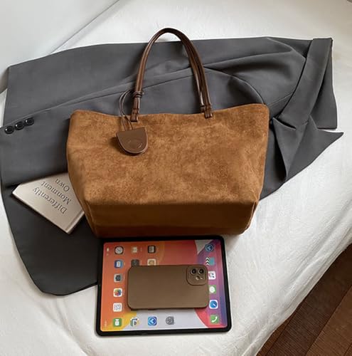 Suede Slouchy Women's Tote Top Handle Handbag Ladies Travel Crossbody Purse Shoulder Bags Large Work Tote 2025 6