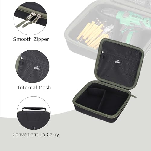 Coffret rigide pour forets et perceuse DEKOPRO - Coque imperméable vert