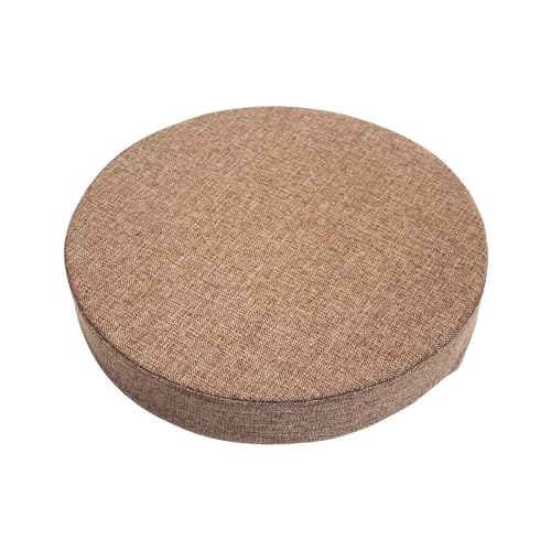 MEMETARO 座布団 クッション 40cm8センチ 円形 椅子用 ざぶとん 高反発 高さ調整 おしゃれ 丸型 床 座る フロアクッション ローテーブル用 ロータイプ 大きい 足置き 座布団 硬い カバー洗える カーキ色