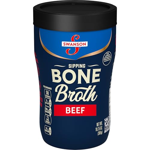 Swanson Sipping Beef Bone Broth, 10.75 oz Microwavable Cup