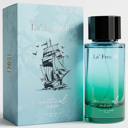 Image of La French Nautical Noir Unisex Perfume 100ml | Long-Lasting Eau De Parfum | Premium Fragrance with Bergamot, Patchouli & Cedarwood Notes | Sophisticated Perfume for Men & Women