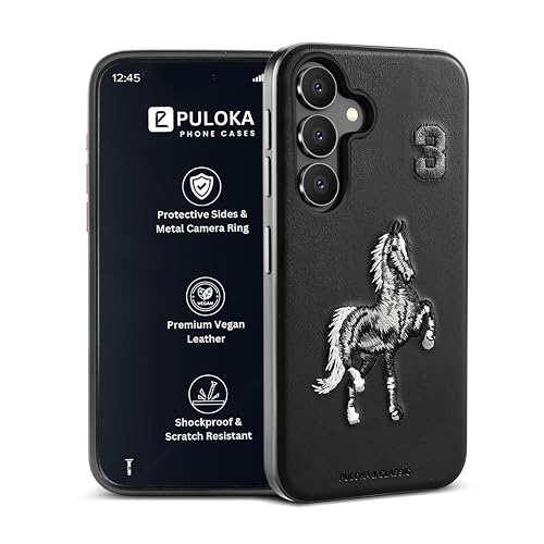 PULOKA Horse Embroidery Samsung S24 Case Black - Image 2