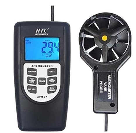 Anemometer for Environmental Tests, Clean Rooms, air Velocity and Balance, Oven Speed, refrigerated Box Model: HTC AVM-07-image-28