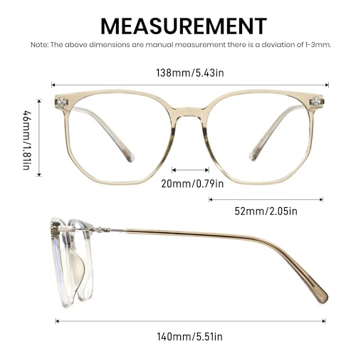 Image of Cyxus Retro Blue Light Glasses Men - Square TR90 Metal Blowline Frame Stylish Trendy for Computer Daily Work 8252