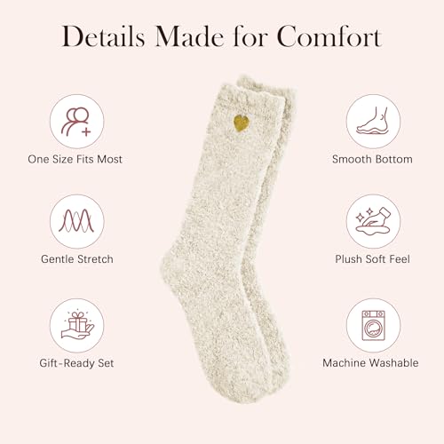Image of Azue Fuzzy Warm Slipper Socks Women Super Soft Microfiber Cozy Sleeping Socks 6 or 5 Pairs