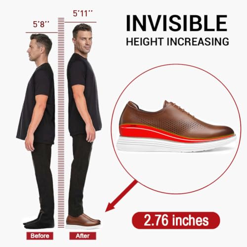Image of CHAMARIPA Men's Height Increase Business Casual Shoes-2.76 Inch Taller