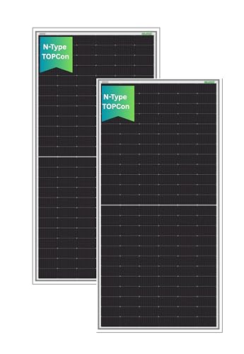 Image of WAAREE II 555 Watt TOPCon DCR Bifacial Solar Panel II Half-Cut Technology | BIS & IEC Certified | Dual Glass Bifacial Module | 30 Years Output Warranty || Pack of 2