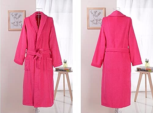 Mannen Vrouwen Katoenen Badstof Badjas Liefhebbers Effen Handdoek Nachtkleding Lange Badjas Kimono Femme Kamerjas… - Image 6