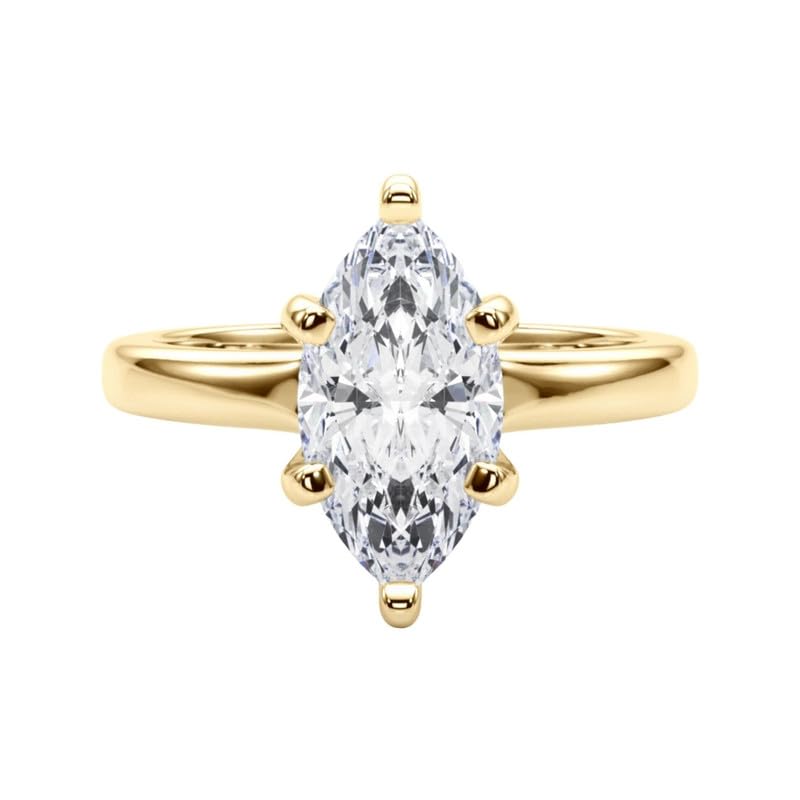JTC LTD Anillo de compromiso solitario de diamante cultivado en laboratorio de talla marquesa certificado IGI para mujer, color D frente a claridad, 0,20 quilates a 2,00 quilates, anillo de propuesta