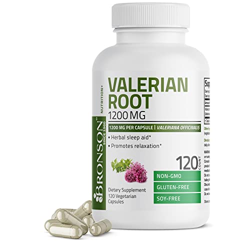 Bronson Valerian Root Capsules 1200Mg - Valerian Officinalis - Promotes Relaxation - Non-Gmo, Soy-Free Gluten-Free, 120 Vegetarian Capsules #TOP13