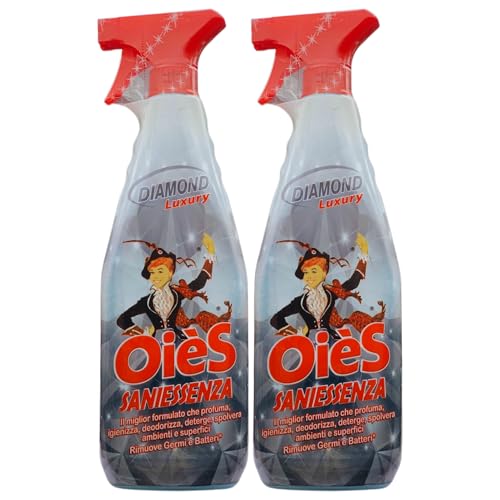 Detergente Spray Igienizzante - DIAMOND LUXURY - Deterge, Profuma, Spolvera, Deodora Ambienti e Superfici. Rimuove Germi e Batteri 750ml (2)