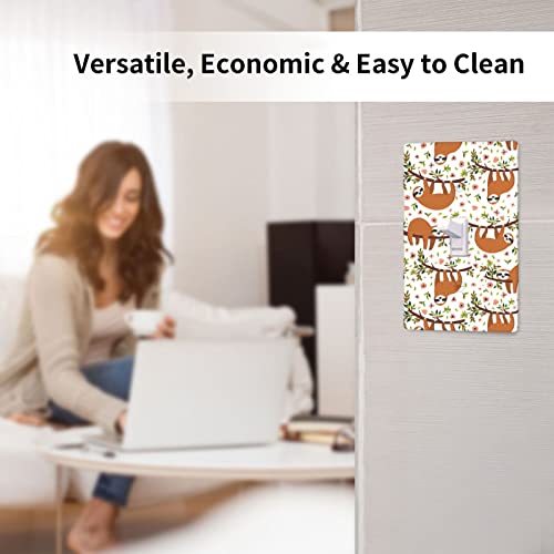 Cute Sloth Light Switch Cover Decorative Single Toggle 1 Gang Wall Plate For Kids Girls Bedroom Nursery Room Decor 4.50" X 2.76" #TOP5