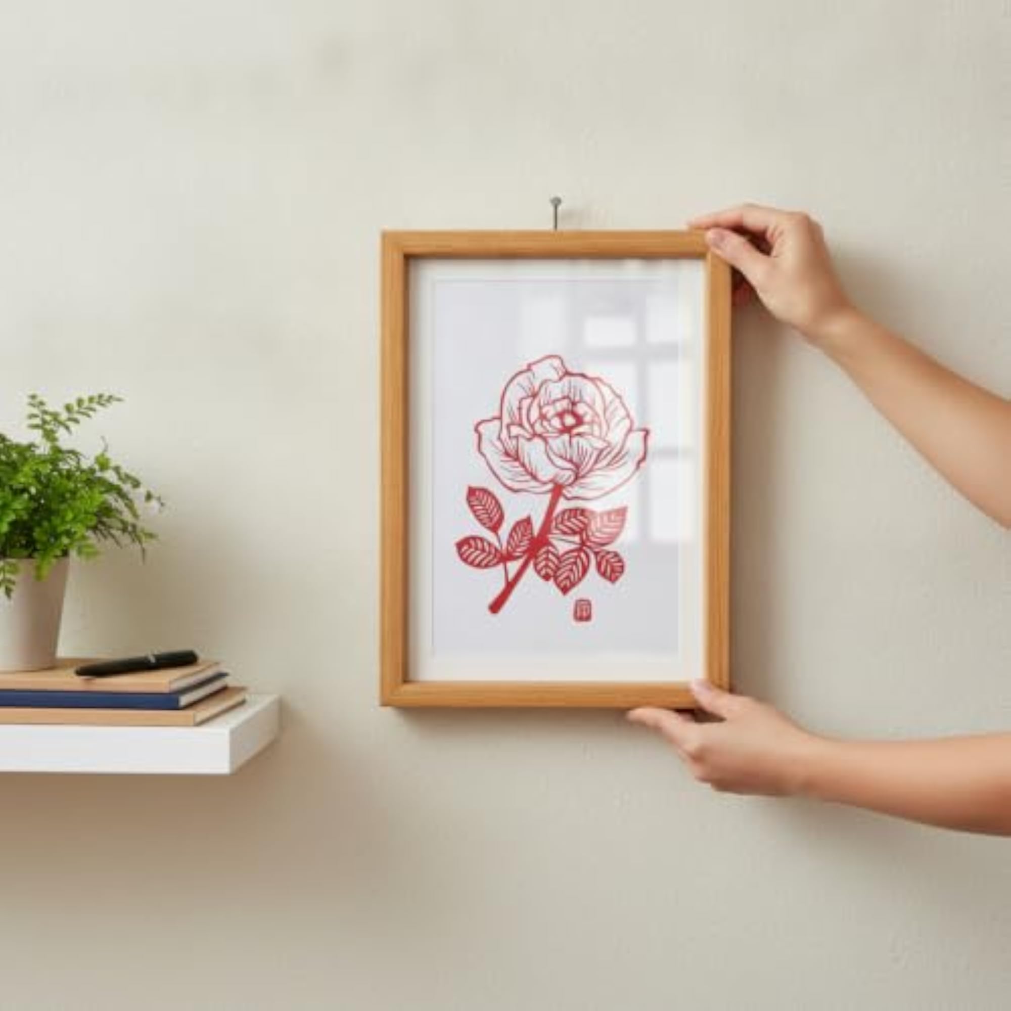 Mini Square DIY Paper-Cut Art Photo Frame Shadow Box Display