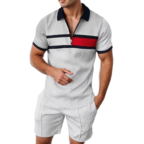 Costume d'été décontracté homme haut de gamme chemise col revers chic et short