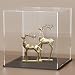 SVENJBB Acrylic Display Case, 6x6x6 Inch Cube Acrylic Boxes for Display, Clear Display Cases with Matte Black Base and Lid for Collectibles and Figures