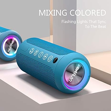 Ortizan X10 Portable Bluetooth Speaker Bundle (2-Pack) - IPX7 Waterproof, 24W Powerful Stereo Sound, 30H Playtime, Bluetooth 5.3 for Outdoor & Indoor Use (Black & Blue)