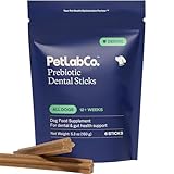 PetLab Co. Dental Sticks – Dog Dental Chews -Target Plaque & Tartar Build-Up at The Source - Designed to Maintain Your Dog’s Oral Health, Keep Breath Fresh and Provide Digestive Help (6 Sticks)
