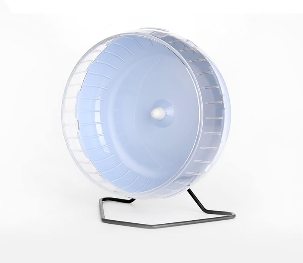 Hamster Wheel Large Silent Spinner Hamster Wheel Small Animal Exercise Wheels with Stand(White,25cm)