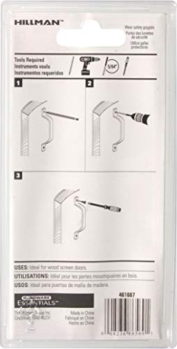 Hardware Essentials 851561 Tirador para Puerta de Pantalla Zinc 4-3/4" miniatura 3