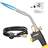 DOMINOX Propane Torch Head with 5FT Hose, High Intensity Trigger Start Gas Torch, Propane Torch Kit for Propane, Map and Mapp Gas, Soldering Torch Kit (Not Included Gas Tank)