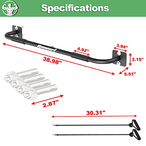 Komsurf Heavy Duty Wall Mounted Pull Up Bar For Doorway, Pullup Bar For Home, Multifunctional Chin Up Bar, Portable Fitness Door Bar, Body Workout Gym System Trainer #TOP1