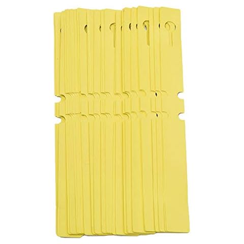 Plant Labels Seed Tin Hanging Plant Label Plastic Tree Nursery Waterproof Tags Reusable Yellow for Garden Outdoor Greenhouse 50pcs Cover