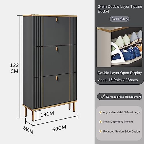 Meuble à chaussures moderne à bascule compact pour un rangement malin - 3