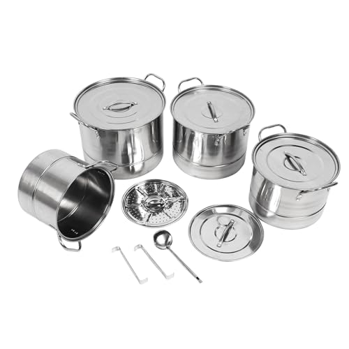 Ensemble de marmites en acier inoxydable 4 pièces grande capacité - 6