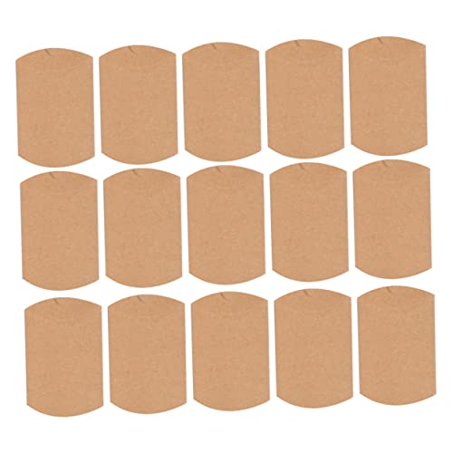 HOLIDYOYO 100個牛皮紙キャンディーボックス 入り 席次表やお土産にな枕型ペーパーホルダー ロープ付き パーティー用贈り物収納ボックス