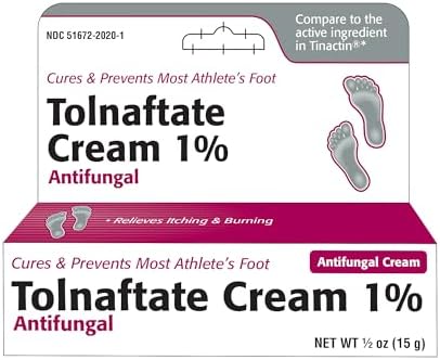 Tolnaftate Antifungal Athletes Foot Cream 1% - 0.5 Oz (15 G)