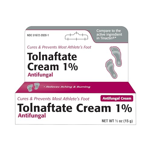 Tolnaftate Antifungal Athletes Foot Cream 1% - 0.5 Oz (15 G)