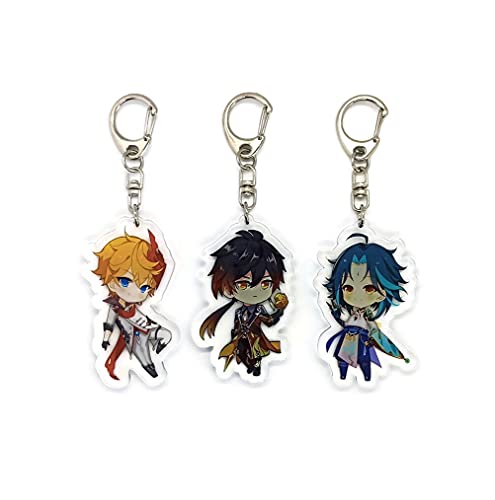 EBTY DREAMS Inc. - Set of 3 Genshin Impact Acrylic Keychain Xiao, Zhongli, Tartaglia (Childe) v3