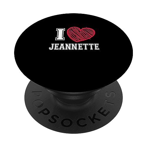 I Love Jeannette Nom J'aime Jeannette PopSockets PopGrip Interchangeable