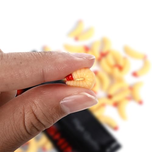 Worms for Fishing Soft Lures 100Pack Simulation Earthworm Fake Worm Soft Fishing Lures, Soft Plastic Worms Lures - Image 4