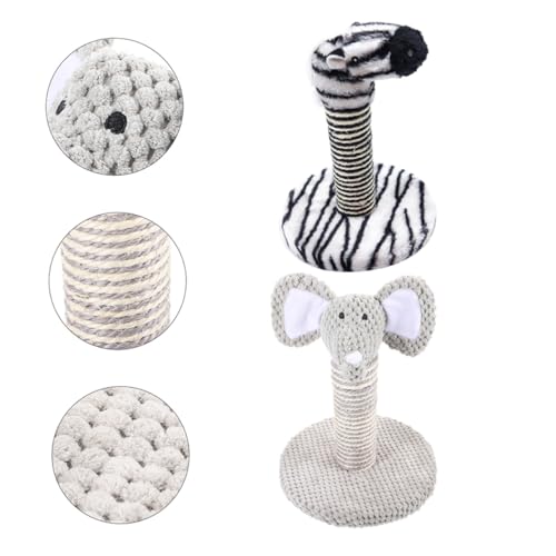 Kit 2 postes rascadores para gatos con cuerda sisal miniatura 6