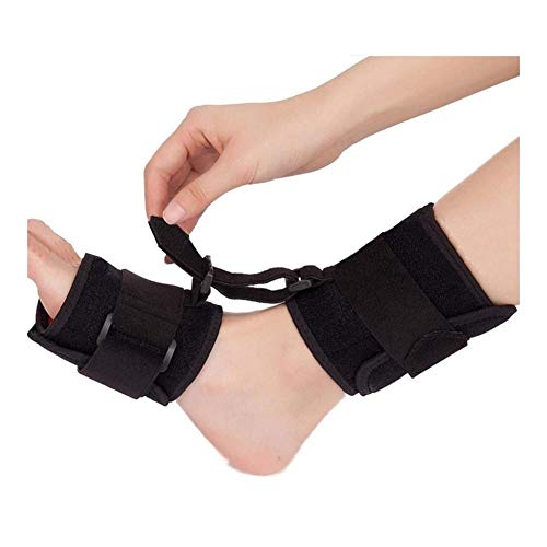Férula de gota de pie, soporte de tobillo ajustable transpirable tobillo articulación dispositivo abierto tobillo protector de calcetín para día y noche tiempo alivio del dolor