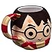 Harry Potter Figural Coffee Mug, 24 oz - Cute Chibi Design with Gryffindor Scarf Handle - Ceramic