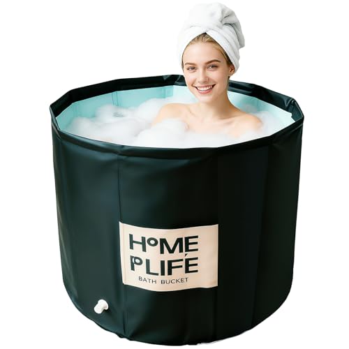 Portable Bath Tub for Adults - Large 88 Gal Foldable Soaking Bathtub for Hot SPA and Ice Bath, Ideal...