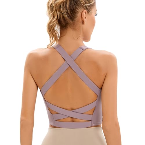Dmwhsy Sport BH Damen Cross Back Push up Sports Bra Ohne Bügel