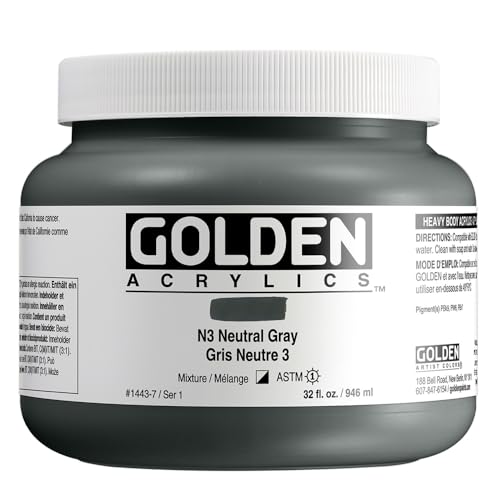 Golden Artist Color H Body 946Ml Neutral Grey N3 pour grands formats d'atelier