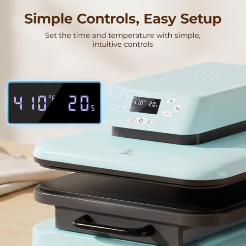 Image of HTVRONT Auto Heat Press Machine for T Shirts with Auto Release, 15X15