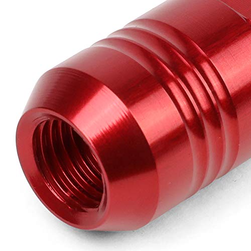 Image of J2 Engineering LN-T7-007-15-RD Red 7075 Aluminum M12X1.5 20Pcs L: 50mm Close End Lug Nut w /Socket Adapter