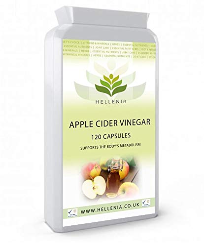 Hellenia Apple Cider Vinegar 500mg - 120 Capsules - Support The Body's Metabolism