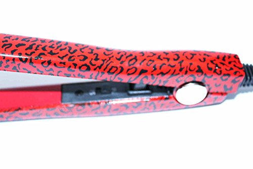 Plancha de Pelo Mini Cerámica Rojo Leopardo miniatura 3