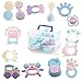 Sonajeros Bebe para BebéS, 14 Piezas Juguetes Sensoriales para BebéS con Caja de Almacenamiento Adecuado para BebéS De 0-18 Meses Sin Bpa para Recién Nacido Desarrollo Temprano