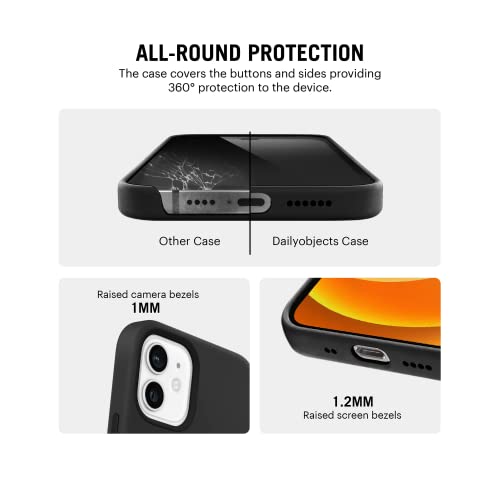 Image of DailyObjects Black Flekt Silicone Case Cover for iPhone 12