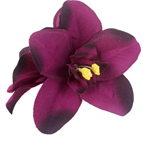 Tendycoco Artificial Flower Hair Clip Hawaiian Hibiscus Plumeria Hairpin Orchid Flower Headdress Bobby Pins Headwear For Woman Girl Lady Kids 5Pcs (Random Color) #TOP1