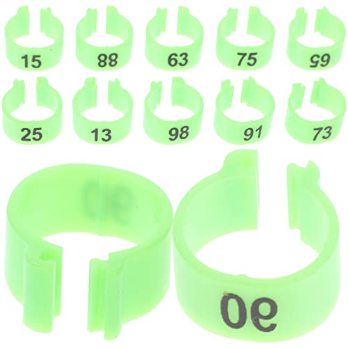 Ipetboom Multi-Purpose Pigeon Anklet 100pcs Pigeon Foot Bands for Distinguishing Birds Poultry Leg Rings
