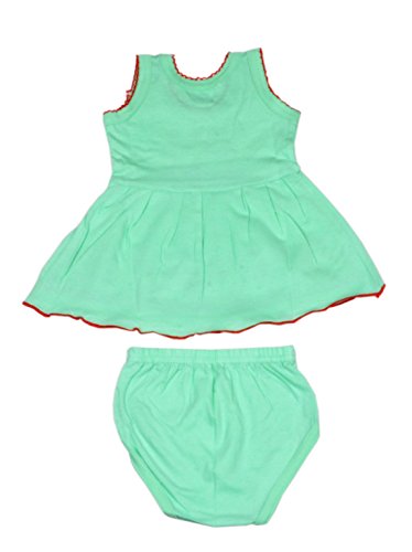 Image of Sathiyas Baby Girls A-Line Hosiery Cotton Dresses (Multicolor, Set of 5)
