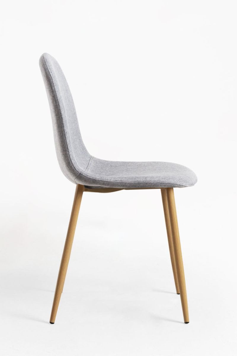 Regalos Miguel - Sillas Comedor - Silla Teok Tela - Gris Claro